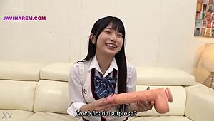 Stranger asks japanese teens to rate his cock pov