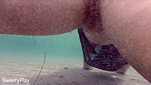 underwater creampie from stranger on beach