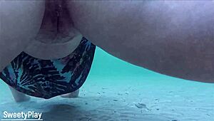 underwater creampie from stranger on beach