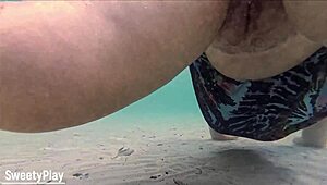 underwater creampie from stranger on beach