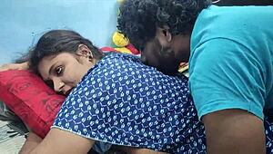 Horny indian bhabhi seduces neighbour for rough romance in dorm 😏