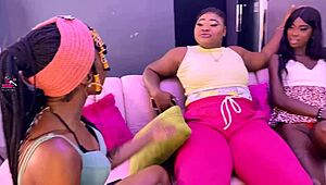 nigerian lesbian neighbors lick shaved pussy in lingerie