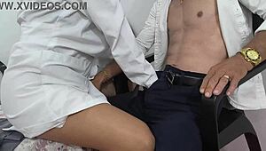 Hot latina doctor rides patient hard