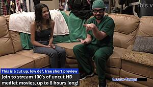 dr tampa gives angel santana and aria nicole their first gyno exam