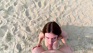 sucking off my best friend at the public beach