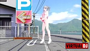 mmd futanari masturbation dance