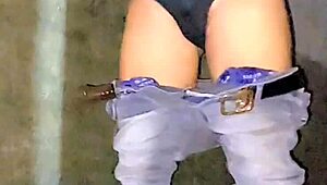 feminized sissy faggot public flashing and pissing