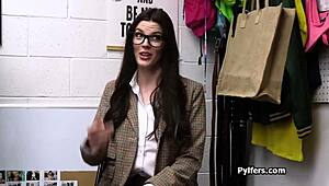 she got hammered from behind in glasses