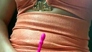 real taxi ride flash and dildo in creamy pussy