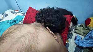 Horny indian bhabhi seduces neighbour for rough romance in dorm 😏