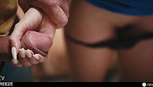Huge Tits Babe Frozen In Time Gets Cum In Mouth
