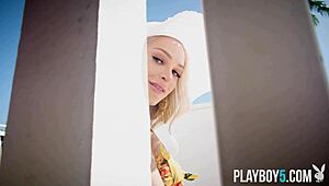 bubble butt teen 18+ blonde emma hix exposes tight bald pussy