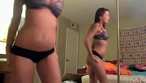 Hot tanned college brunette masturbates