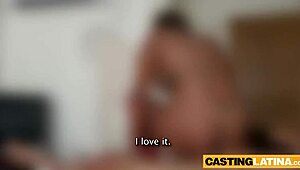 curvy latina milf visits casting to make money right away