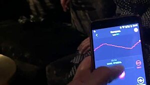 risky lovense orgasm control at the bar