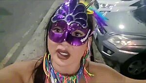 sem pau no carnaval with flashing big clit in the car