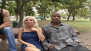 mature wife fucks a stranger while her husband watches