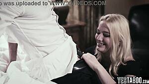 Wow this petite teen stepsis felt bad so she let her stepbro smash hard