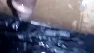 bigblackie shaves and masturbates with big black dick