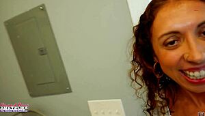 skinny brunette mercedez sloppy deepthroat then rimjob