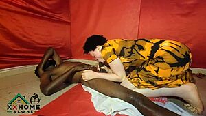 albino girl enjoys black mandingo dick as she fuck a native doctor raw