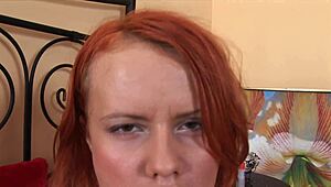Beautiful redhead teen takes anal from classmate