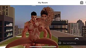 Risky rooftop sex with lone and ruby