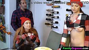 step dad drops crumbs to attract his stepdaughter for fun