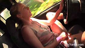 yanks aden rose cums in the car