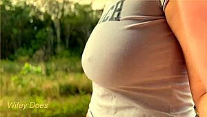 wifey is braless in public with her perfect tits flashed