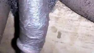 bigblackie shaves and masturbates with big black dick