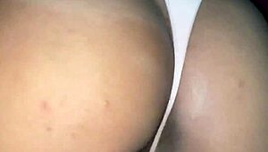 Wife in underwear fucks her husbands friend