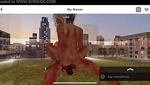 Risky rooftop sex with lone and ruby