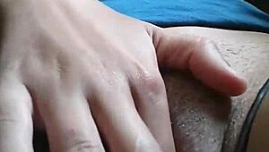 Horny stepmom helping her hairy step daughter