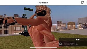 Risky rooftop sex with lone and ruby