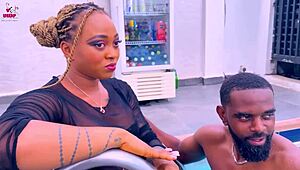 mareme edet fucks four guys she met at the poolside today