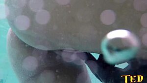 alice lemes rides cock in pool