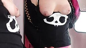 Redhead Tranny Pinky Cums Mirror!