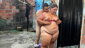 Sexy bbw with big ass rides cock in missionary and swallows cum
