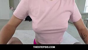 small tits brunette teen sucks and fucks step brother pov