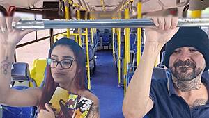redhead student gets touched on public bus!