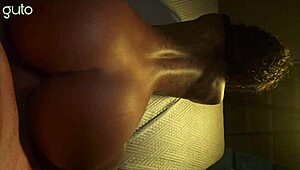 latina bent over for deep pounding and creampie