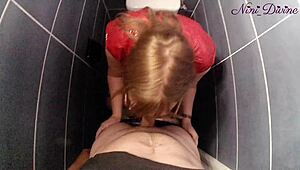 big natural booty french girl gets fucked rough in nightclub toilet