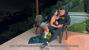 a very horny slut asks me to fuck her while my girlfriend is away