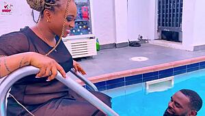 mareme edet fucks four guys she met at the poolside today