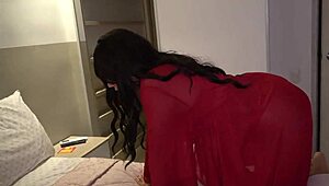 Big ass stepmom caught by burglar during hot roleplay
