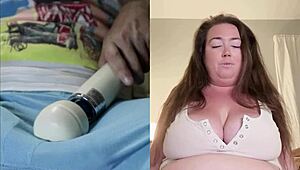 bbw gia and her massive tits like to review jerk off videos