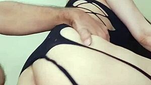 Petite amateur girl moans loudly during pov anal with old man and swallows cum