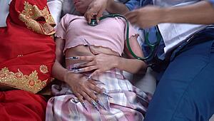 Indian doctor examines patient with dirty hindi talk