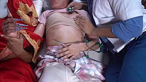 Indian doctor examines patient with dirty hindi talk